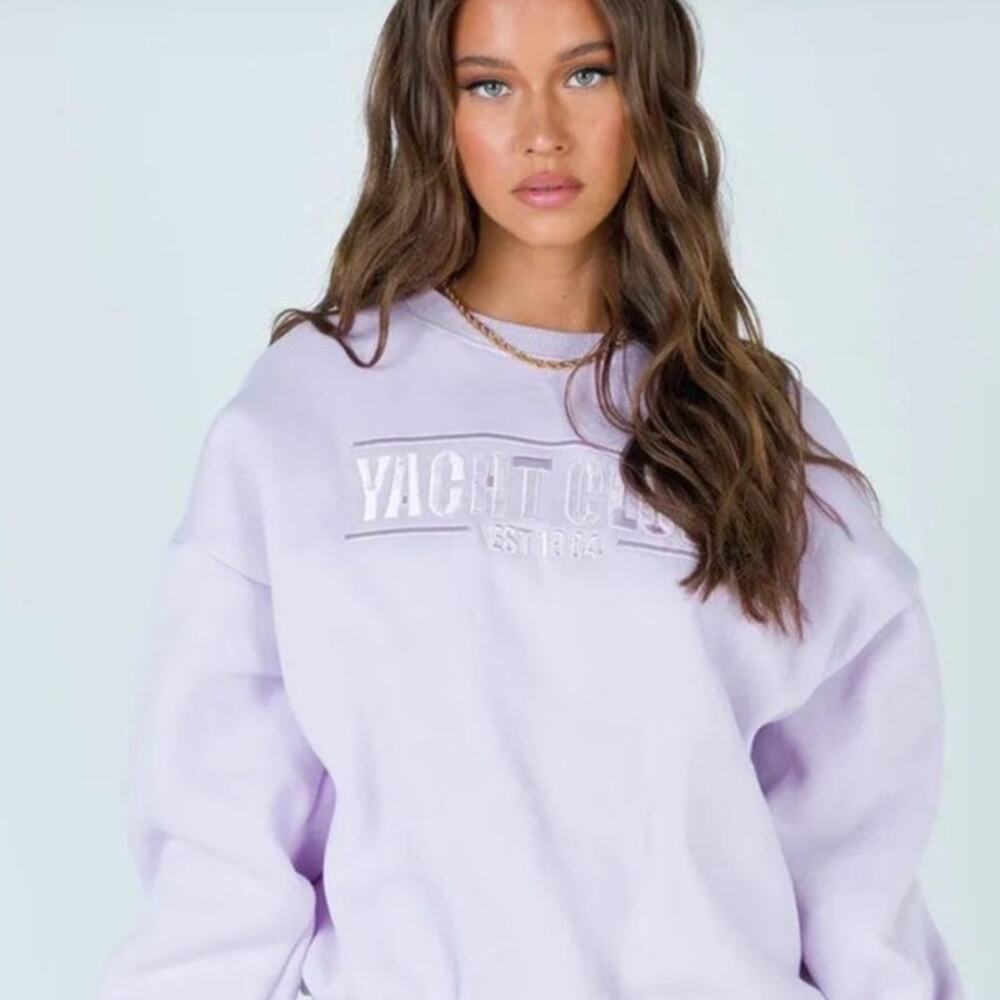 Princess Polly Yacht Club Purple Sweatshirt size 4